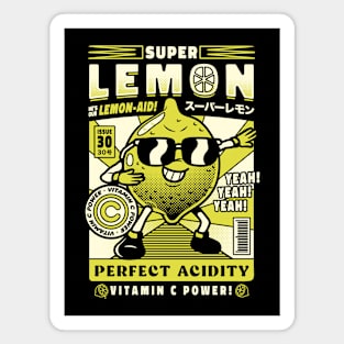 Super Lemon Power! Funny Fruit by Tobe Fonseca Magnet